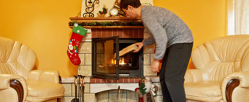 Rusted Metal Fireplace Restoration in Lauderhill, Florida